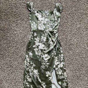 Reformation Genesis Silk Dress - Willow - Size 2